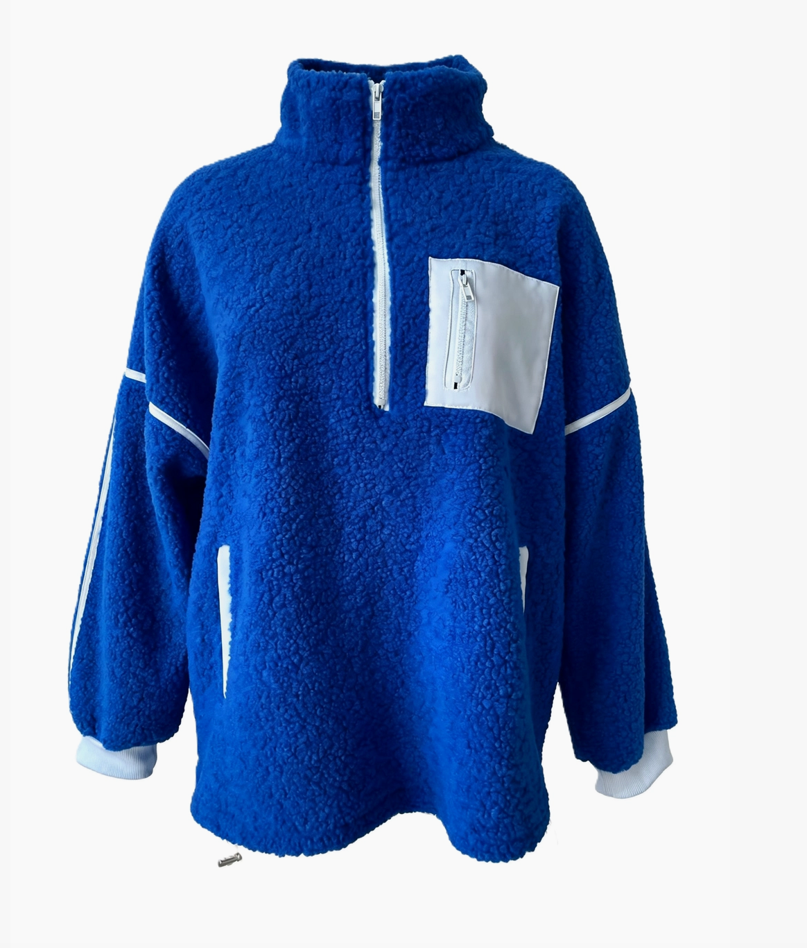 LGCC Contrast Trim Sherpa Fleece Half Zip Jacket
