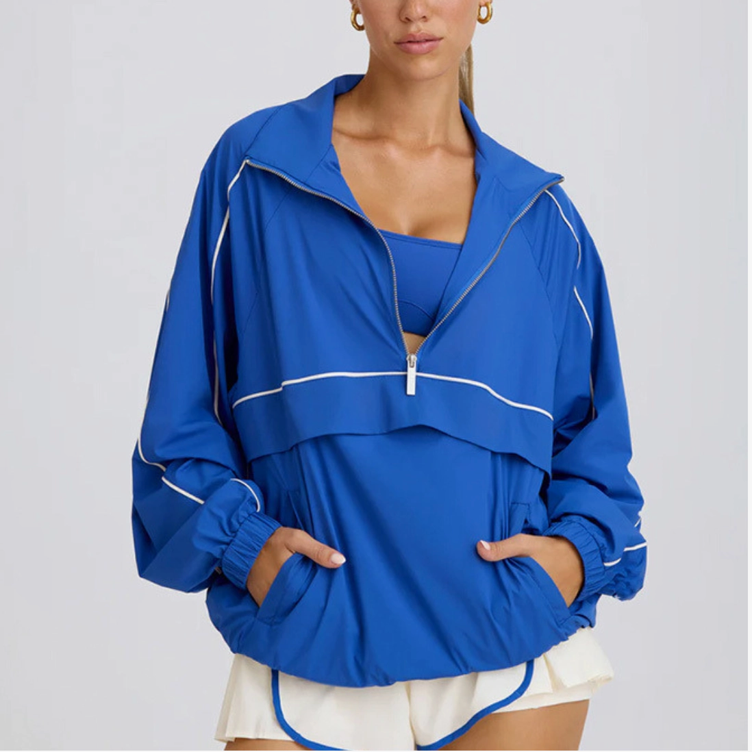 LGCC Half-Zip Oversized Windbreaker Sweatshirt