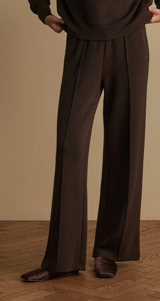 The Wide Leg Pant 28"- coffee bean