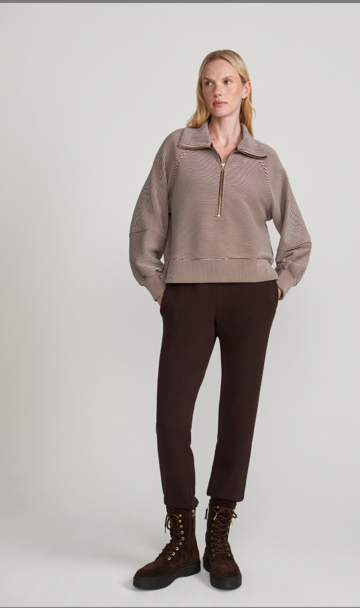 Milano 2.0 Half-Zip Sweat- Coffee Bean/Birch