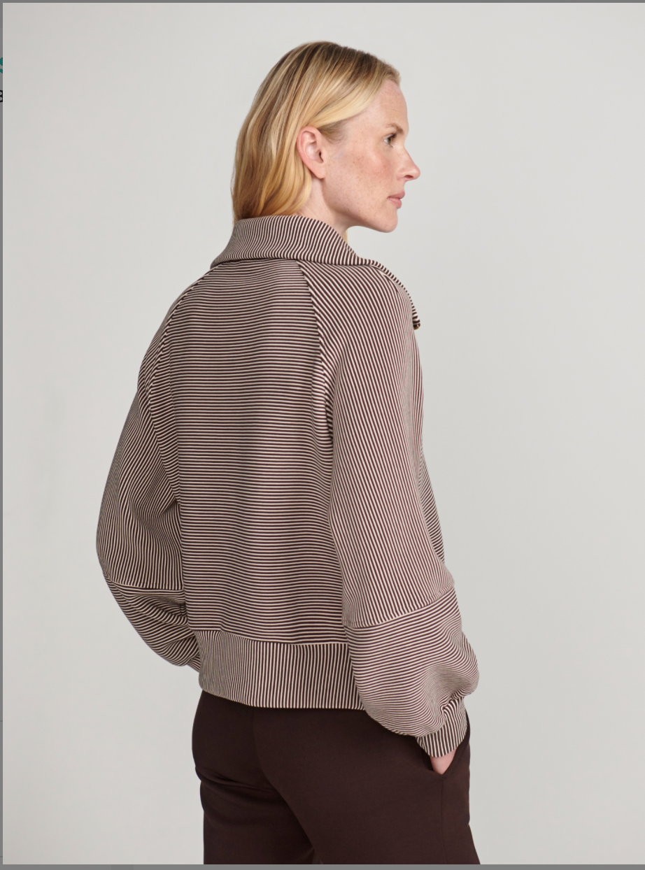 Milano 2.0 Half-Zip Sweat- Coffee Bean/Birch