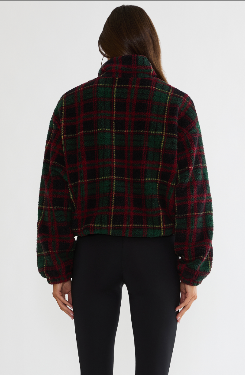 Leona Sherpa-Top Pine Hollow Plaid