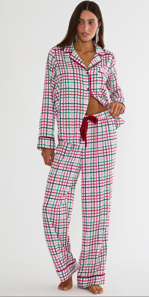 Livy & Connie PJ Set Sprinkle Cookie Plaid