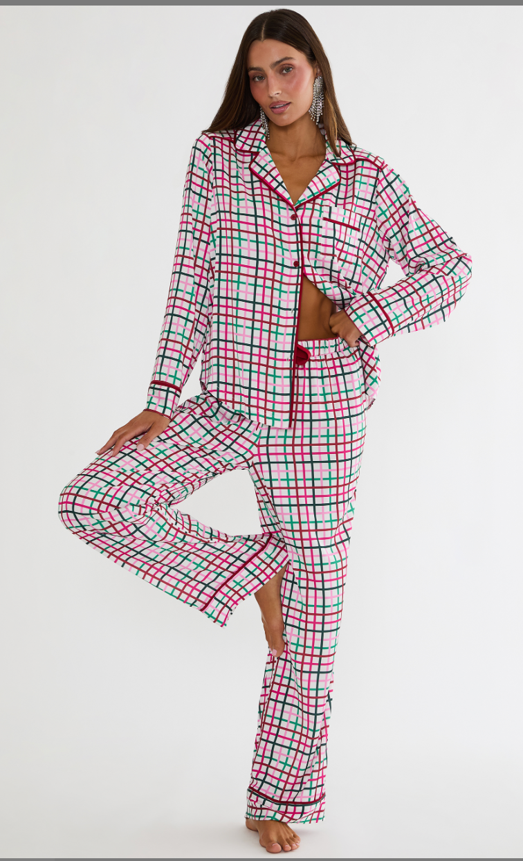 Livy & Connie PJ Set Sprinkle Cookie Plaid