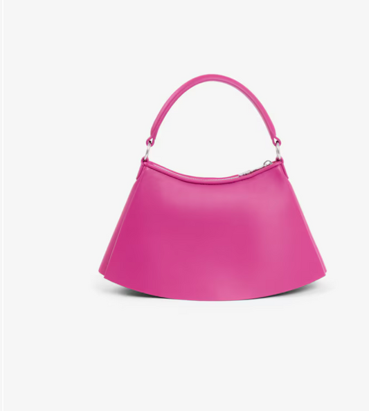 Small Lenglen Leather Bag-Rubine