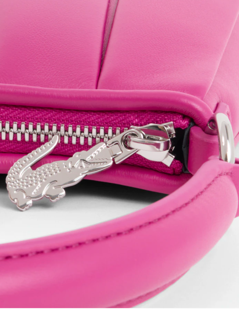 Small Lenglen Leather Bag-Rubine