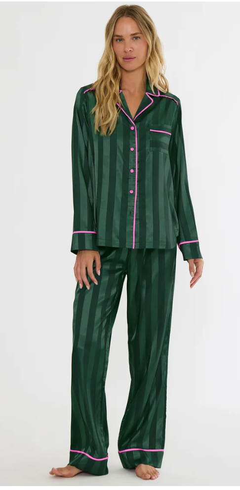 Livy & Connie PJ Set- Pine Stripe