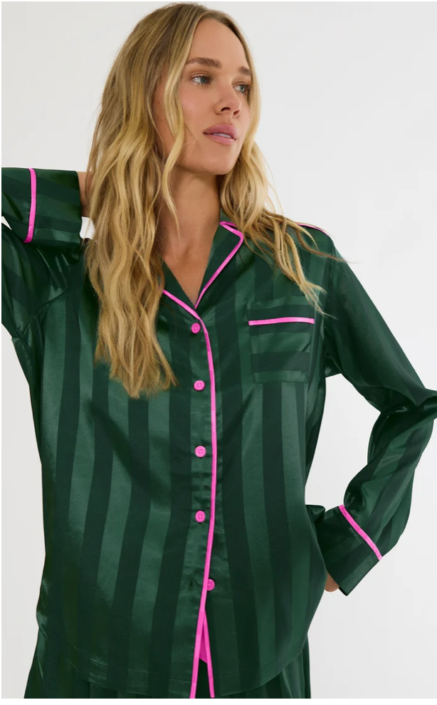 Livy & Connie PJ Set- Pine Stripe