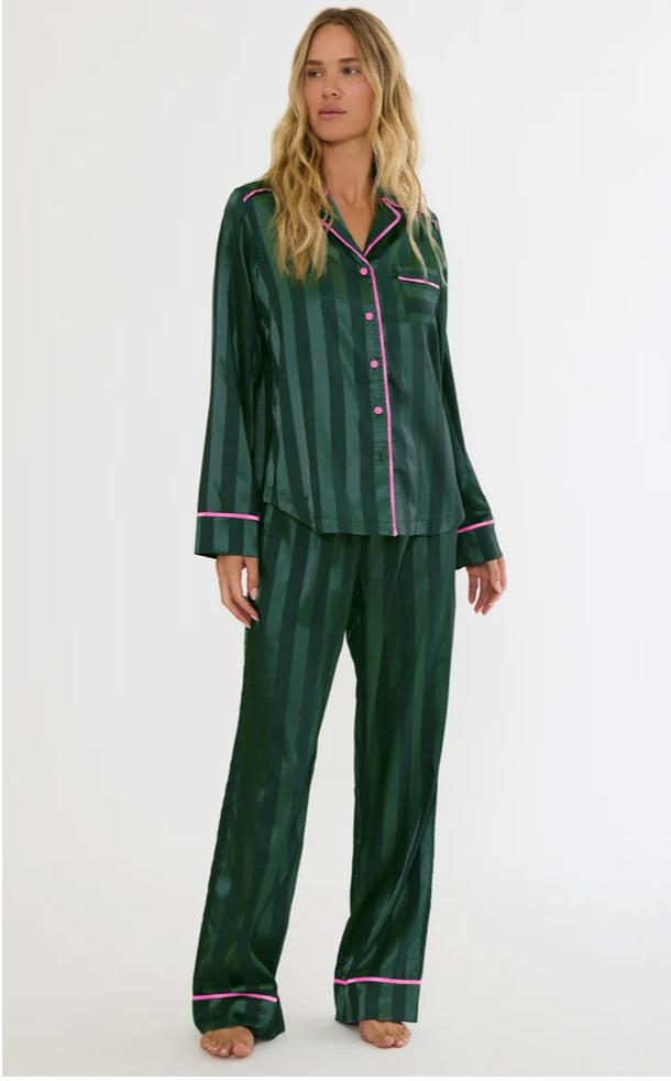 Livy & Connie PJ Set- Pine Stripe