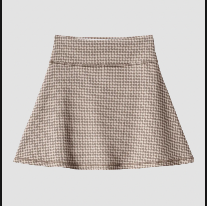 Printed Skyloft Soft A-Line Skort- Walnut Multi