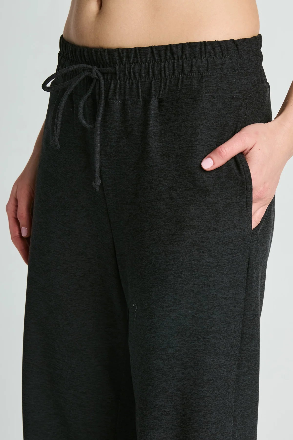Stretch Work Out Pant- Heather Black