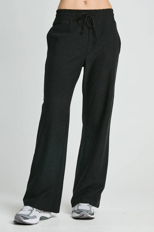 Stretch Work Out Pant- Heather Black