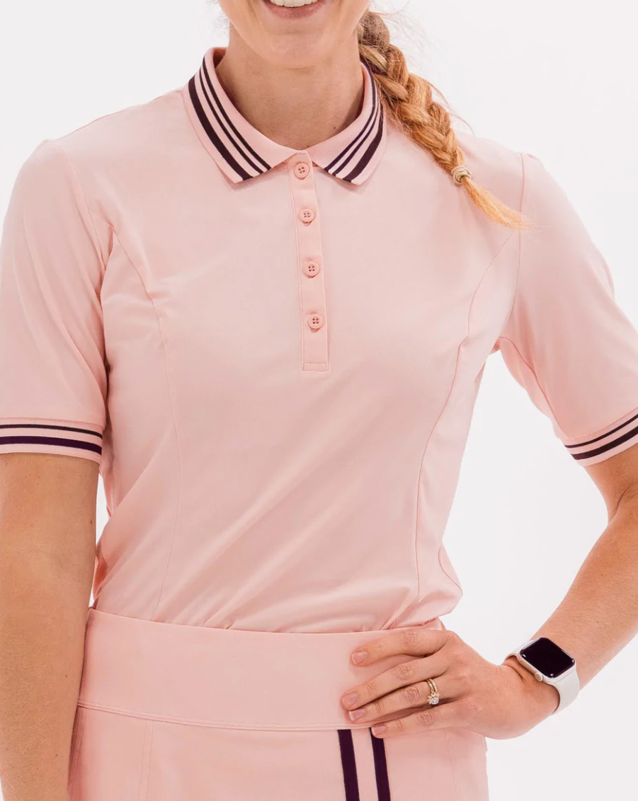 Foray Golf Performance SS Polo - Pink - Game Set