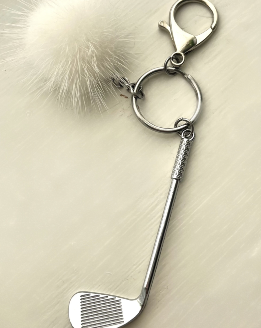 Linda Richards Genuine Mink Golf Keychain - Game Set